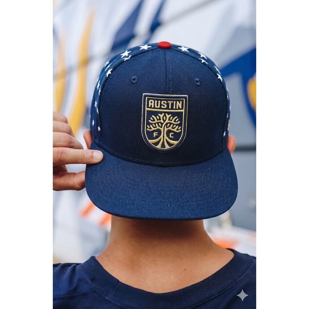 New Era 9FIFTY Austin FC MLS Snapback Hat Navy Stars One Size Sporty Texas